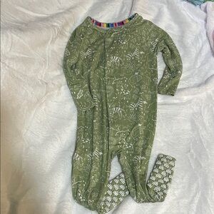 Magnetic Me Olive Animal Pattern Kids Footie